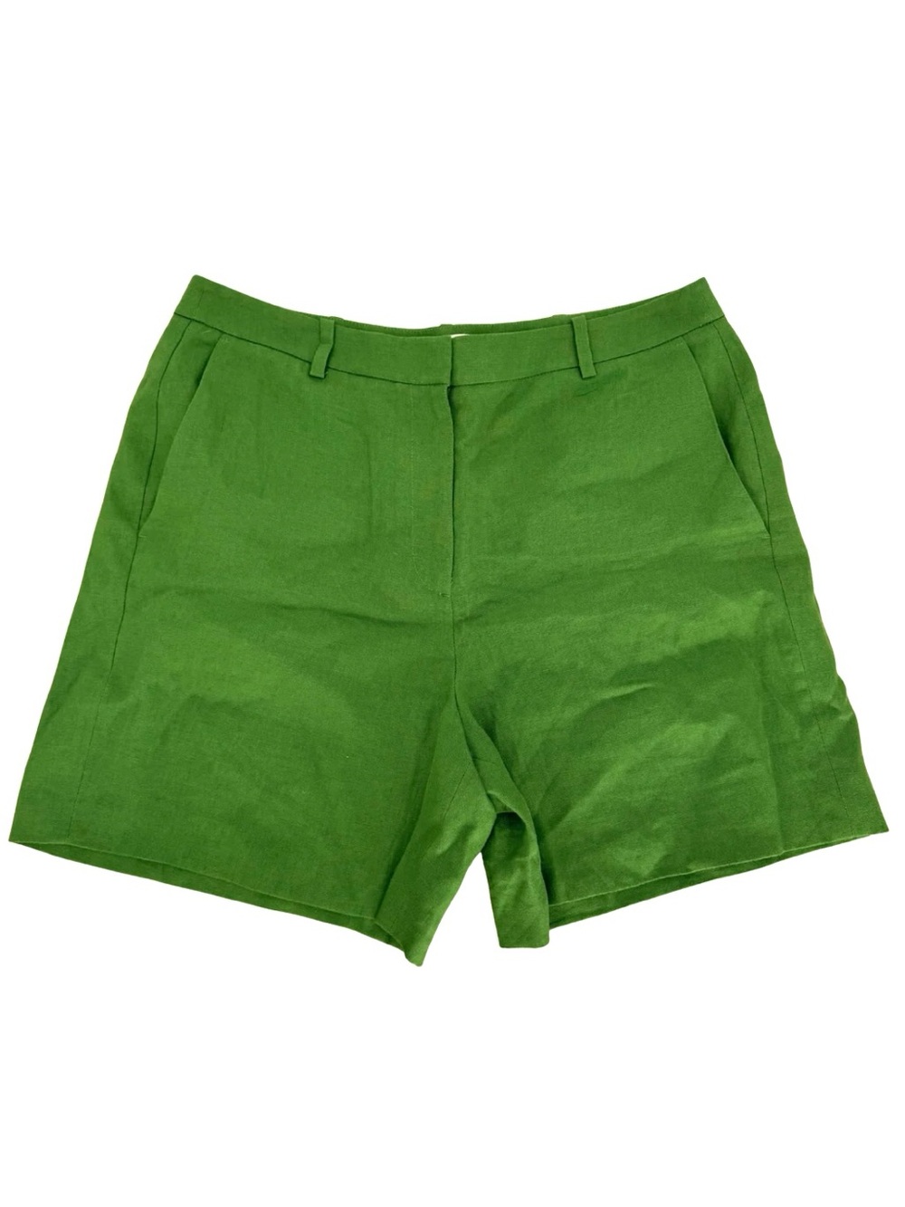 Boden Belgravia Linen Shorts Promenade Green 6" Inseam 12 Summer Preppy Tailored - Picture 3 of 9